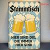 Vintage Deutsches Bierkneipe Metallblechschild Wandkunst Dekoration für Bar Garage Man Cave