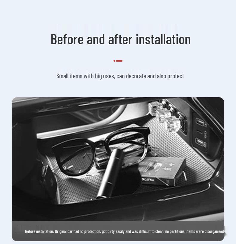 Compatible with 26 Models: Deep Blue L06 Center Console Storage and Glasses Organizer - Car Accessories.