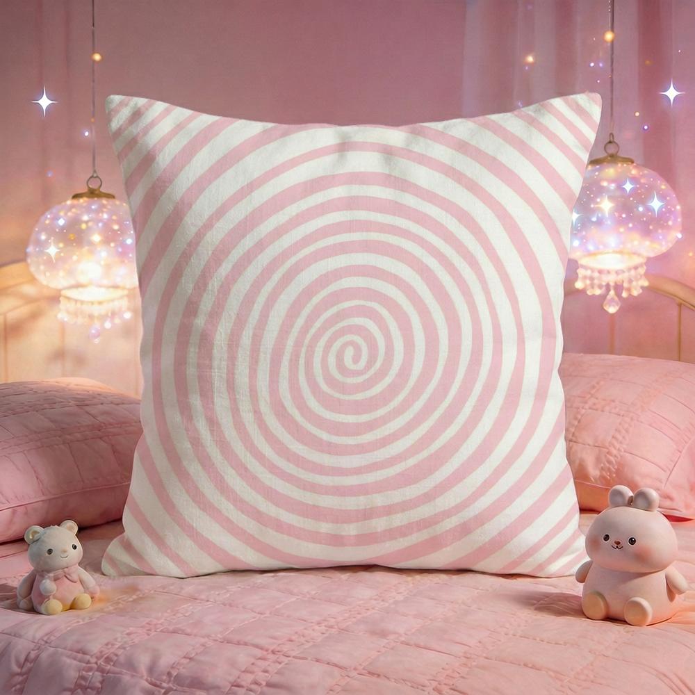 Retro Psychedelic Stripe Cushion Cover Premium Comfort Reversible Pillow Cove Two In One Design for Any Room Car Interior