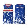 Men Basketball Sports Cape Verde Flag Running Fitness Multifunction Jersey Sleeveless Shirt Custom Name Nunber Exclusive