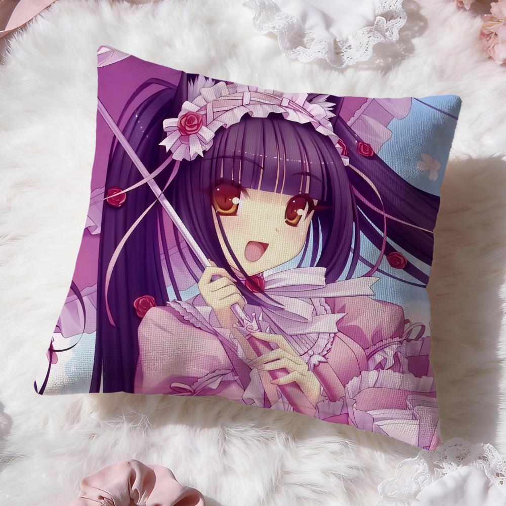 Süßes Spiel n-Nekopara Kissenbezug Premium Komfort Wendbarer Kissenbezug -Zwei-in-Eins-Design für jeden Raum & Autoinnenraum