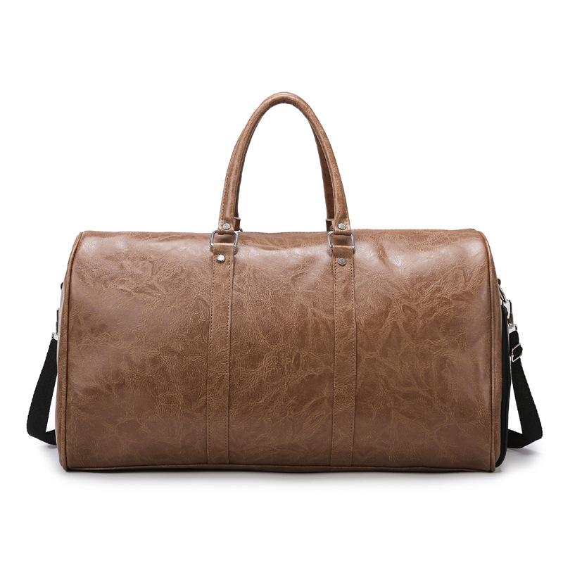 Men and Women's Fashionable Simple Business Trip Waterproof Large Capacity Hand Luggage Bag Trendy and Versatile Solid Color Travel Bag