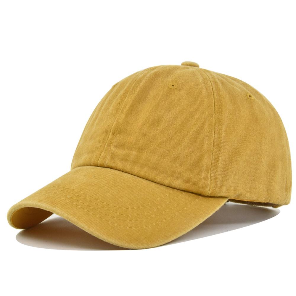 Unisex Baseball Cap Washed Adjustable Sun Hat Soft Top Peaked Hat Men Women Trucker Hat Vintage Outdoor Running Hat Adjustable