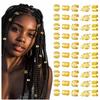 40/50 Pieces Hair Jewelry Dreadlocks Beads Metal Adjustable Hair Braid Rings Hip Hop Style Clips Pendants Hair Dcorations