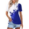 Damenmode Casual Revers Kurzarm Bedrucktes Hemd Damen Button Up Tops