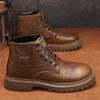 Martin Boots Herren 2025 neu mittelhoch dicksohlig Leder Workboots Herren lässig vielseitig rutschfest Herren Winterstiefel