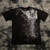 Klassieke Y2K Gothic Stijl T-shirt Print Oversized T-shirt High Street Shirts Gothic Ronde Hals Katoenen Tops Nieuw Heren Dames T-shirt