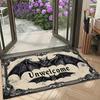 VIKAMA Gothic-Style Welcome Doormat Soft Non-Slip Bat-Motif Door Mat Entrance Hallway Rug Bathroom Foot Mat Home Decor