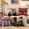 Anime K-K-ON! Cute Cushion Cover Premium Comfort Reversible Pillow Cove -Two In One Design for Any Room & Car Interior