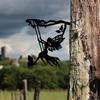 1 Stück Metall-Feen-Silhouette-Kunst – Schattendekoration für den Garten | Hofkunst in ausgehöhlter Form, Rasenornament und stilvolle Außendekoration