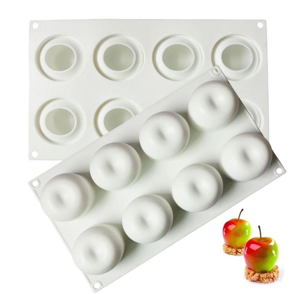 8/15 Cavity Pudding Mold Heat Resistant Baking Mold Portable Apple Silicone Mold Chocolate