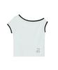 REST&RECREATION One Shoulder T-Shirt - White