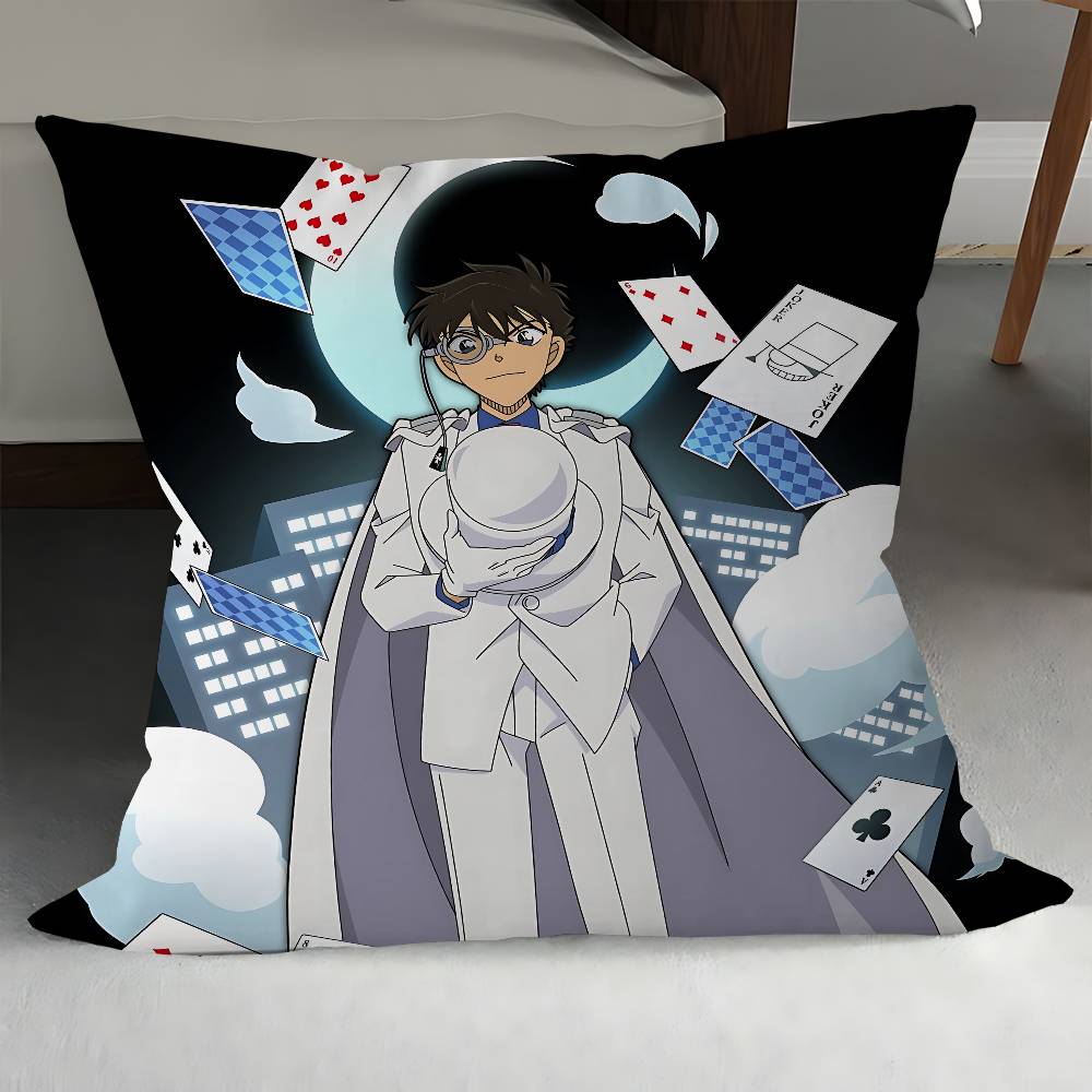 Anime Detective C-Conan Gepersonaliseerde Kussenhoes Kinder Slaapkamer Wild Feest Decor Kussensloop Kind Verjaardag Douche Cadeau