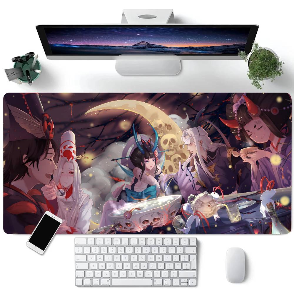 Game Onmyoji Mouse Pad Large Gaming Keyboard Mat LockEdge Rubber Computer Office Accessories