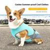 Corgi Teddy Special Summer Mesh Cooler Cool Clothes Ultra-Thin Ice Silk Uv Protection Pet Sportswear Summer Cooling Chest Strap