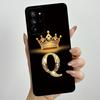 Case For Samsung Galaxy Note 20 Ultra Luxury Crown Letter Liquid Silicone Back Cover Soft Funda For Samsung Note20 20Ultra Coque