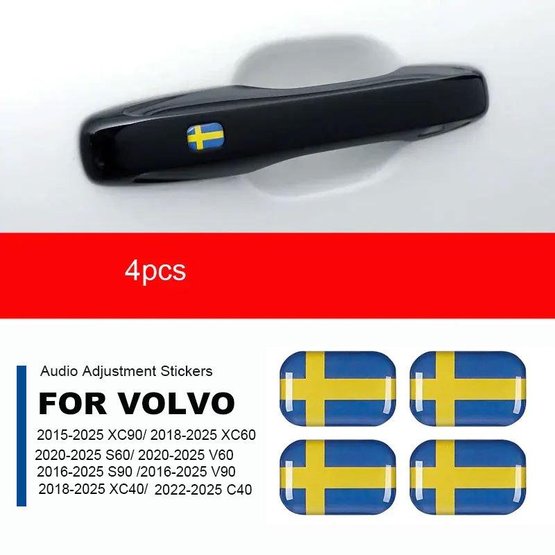Car Door handle multimedia decorate button stickers for Volvo S60 S90 XC40 XC60 XC90 V60 V90 C40 central control DIY