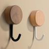 No Drilling Wood Hook Self-Adhesive Bathroom Hook Practical Wall Mount Hook  Door Hanging
