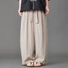 2026 Summer Chinese Style Loose Casual Pants Ancient Stripe Hanfu Pants Traditional Tang Suit Trousers Men Wide Leg Pants
