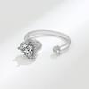 VENTFILLE 925 Sterling Silber Sonnenblume Diamant Zirkon Drehbarer Ring Für Frauen Geschenk Stressabbau Ring Schmuck Großhandel