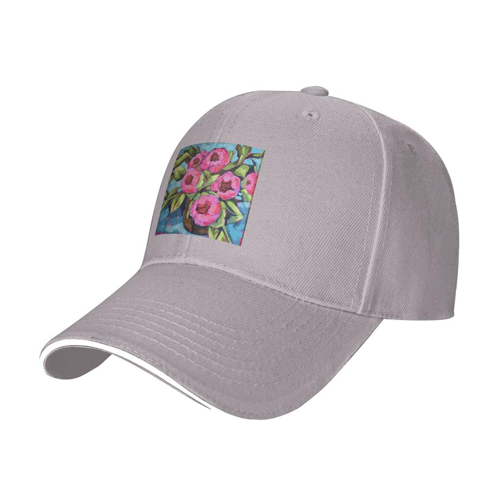 Pink Peonies Cap Casual Baseball Caps Adjustable Hat Hip Hop Summer Unisex Baseball Hats Customizable