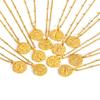 18K Gold Stainless Steel Zodiac Pendant Necklace for Women