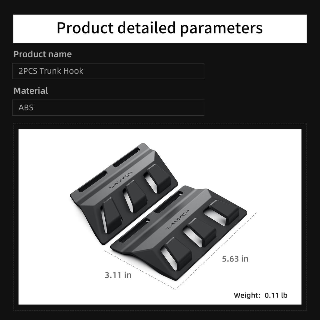 LUCKEASY for Tesla Model Y Juniper Launch/YL 2025 2026 Rear Trunk Hook Hidden Organizer Umbrella Bag Hanger Storage