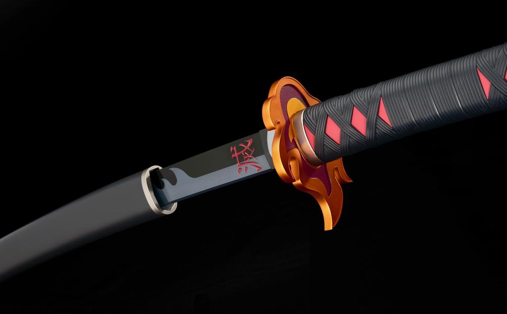 TAMASHII NATIONS PROPLICA Demon Kimetsu no Yaiba Nichirin Sword Kyojuro Rengoku Tsuba 880mm ABS Diecast Painted Complete Figure Slayer (Tanjiro