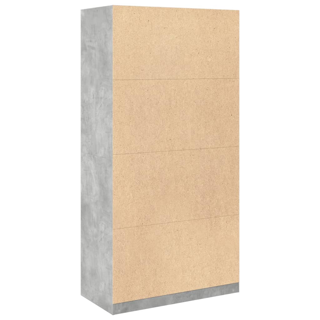 Vidaxl Wardrobe, Concrete Gray Color, 100X50X200 Cm, Chipboard