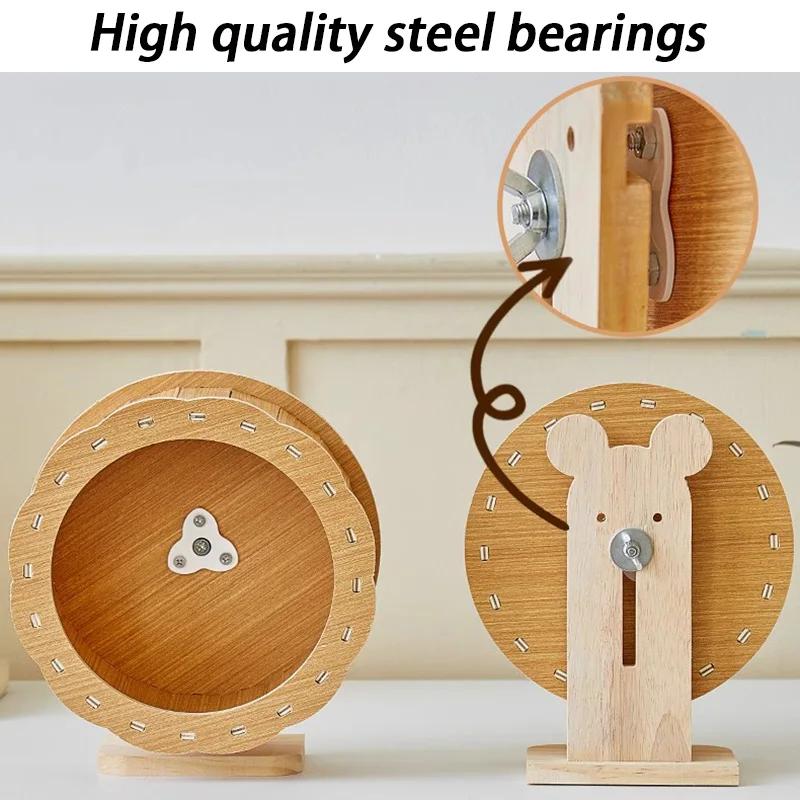 Hamster Wooden Small Villa Swing Seesaw Small Nest Solid Wood Small House Hamster Sleeping Nest Hide Out Quail Rutin Toy Ultra Quiet Scroll Wheel