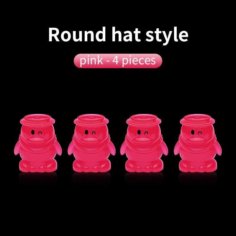 4pcs Car Luminous Tire Valve Caps Fluorescent Night Glowing Motorcycle Bicycle Bike Wheel Tyre Hub Valve Stem Caps Decor