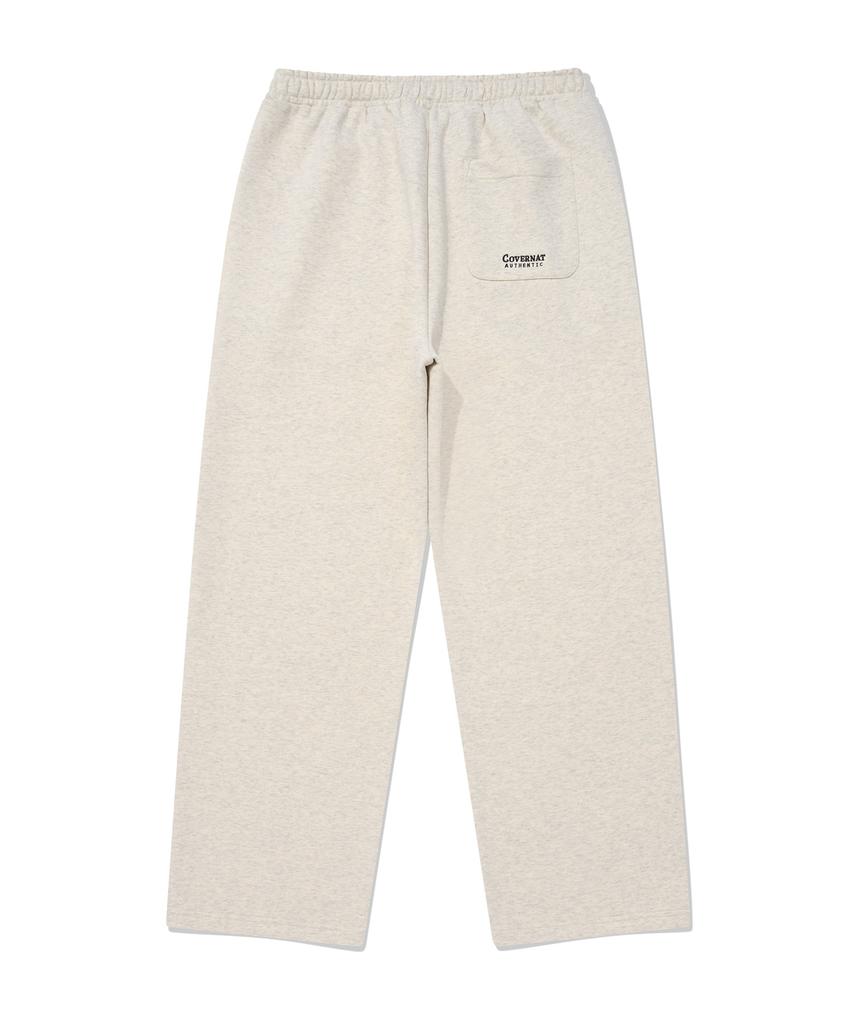 COVERNAT One-Pleat Semi-Wide Fit Sweatpants Oatmeal