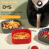 Forros de silicone para assadeiras de Air Fryer com alças Forro de silicone de grau alimentício Antiaderente Acessórios reutilizáveis para Air Fryers de 4 a 6 Qt