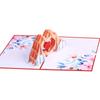 Pop Up Heart Valentine's Day Greeting Card Folding Blessing Card Supplies for Children Girl Boys Birthday
