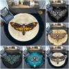 Death Moth Bereich Teppich Gothic Schädel Runde Bodenmatte Schmetterling Mond Wohnzimmer Teppich Badezimmer Küche Teppich Fußmatte