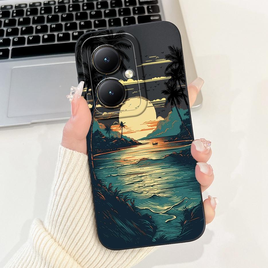 For Xiaomi Redmi 13C 5G Case Luxury Flowers Cartoon Cover Soft TPU Matte Phone Case For Xiaomi Redmi 13R Redmi13C 5G Fundas Bags