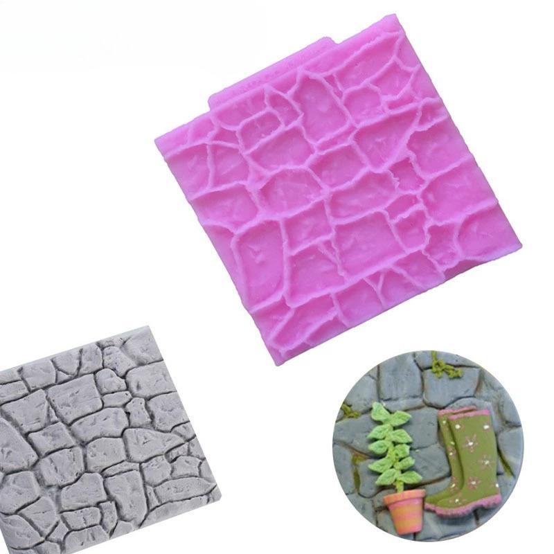 Rock Bark Texture Silicone Mold For Kitchen Baking Cake Decoration Wall Skin Modeling Sugar Craft Gypsum Decor