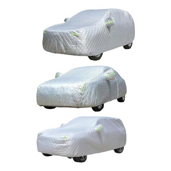All-Weather Car Cover with Reflective Strips Thickened Cotton Full Coverage Car Cover for SUV Sedan Hatchback Sun And Snow Protection Car Cover Top