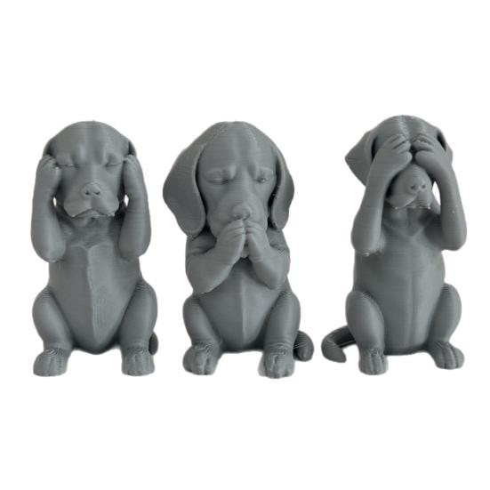 3D Printed Cat Figurine Kittens Hear Speak See No Evil Statue Miniature Cat Ornament Cat Lover Gift for Desk Shelf Cabinet Decoration