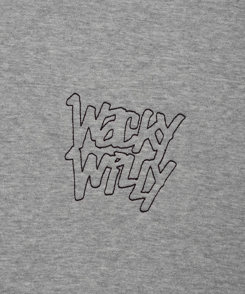 Stitch Lettering Hoodie Gray