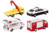 Takara Tomy Emergency Vehicle Set Miniature Car Toy for boys aged 3 and Meets toy safety standards and is ST mark "Tomica 5" up. certified.