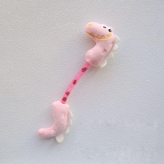 Jouet Chat Dinosaure en Peluche Jouet à Mâcher Interactif pour Chat avec Fruits Naturels Jouet Auto-Kicker ??Jouet pour Chats d'Intérieur Chatons