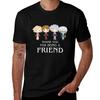 Bedankt Dat Je Een Vriend Bent T-shirt Eenvoudige Lijntekening Print Tee