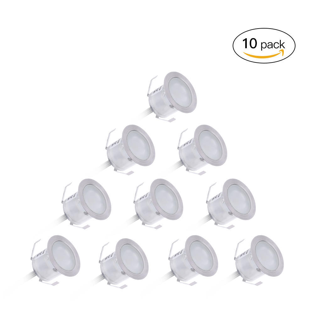 10 pièces lampe de pont LED 0.6W 500LM SMD2835 petit encastré dans le sol souterrain IP67 étanche