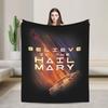 Project Hail Mary Amaze Eridani-Rocky Flannel Fashion Blanket Neon Portrai Funny Throw Fashion Blanket Sofa Bedding Lounge Super Soft