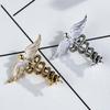Luxury Badge Snake Angel Wings Caduceus Collar Clothing Jewelry Corsage Brooch Pins Accessories