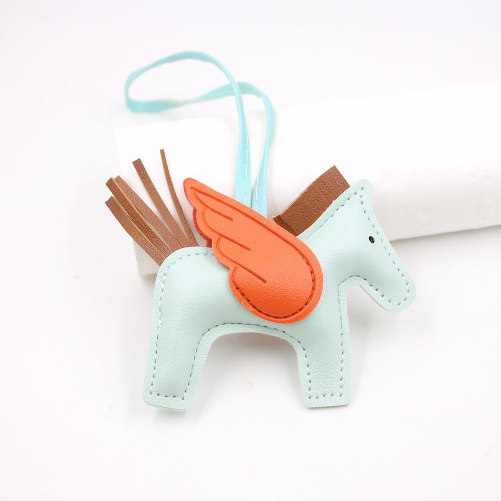 Hot Classic Wing Pony Bag Pendant Decorative Accessories Car Keychain Pendant High-quality Leather Production