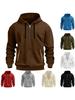 Men's European Plus Velvet Multi-Pocket Hoodie - Autumn/Winter Fashion Sports Zipper Sweatshirt