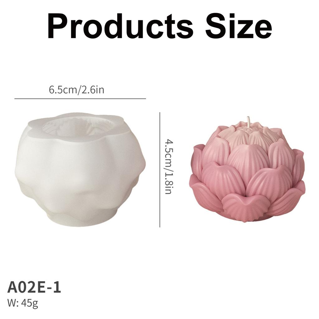 3D Flower Silicone Molds Flower Candle Molds for Epoxy Resin Candle Home Decoration Plaster Decoration Cake Fondant