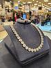 Atria Circle Chain Flower Tennis N Necklace AAANETN0001WHF
